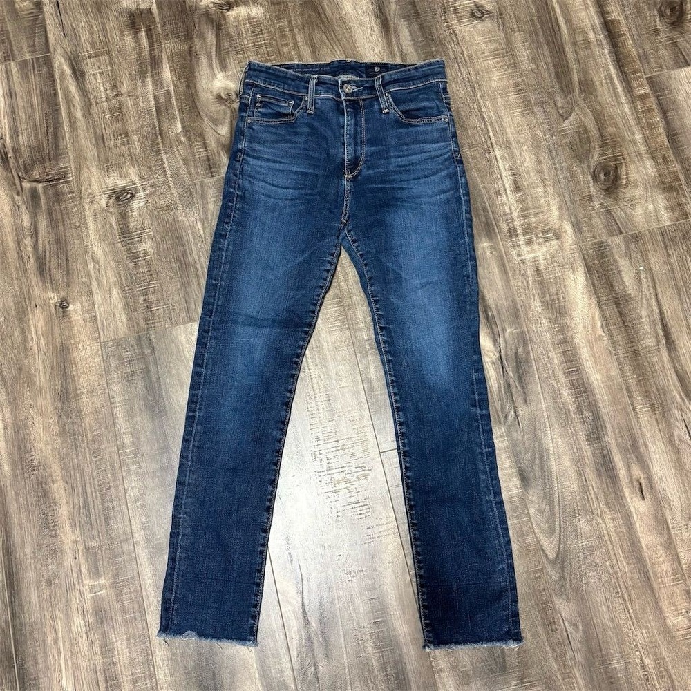 AG Adriano Goldschmied Women's High Rise Stevie‎ Cuff Jeans Size 26P Blue